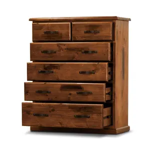 VI Jamaica Solid Timber Traditional Design 6 Drawer Tallboy thumbnail 3