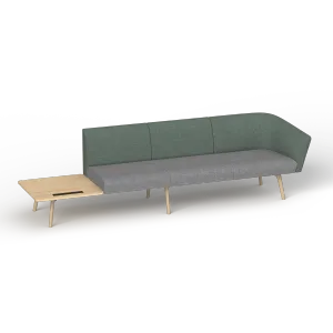 OL Willow Fabric Upholstered Reception Area Sofa with Side Table thumbnail 9