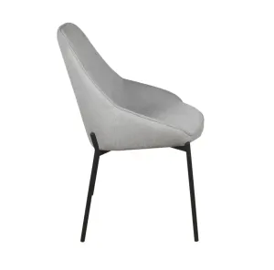 VI Titan Fabric Upholstered Metal Leg Dining Chair thumbnail 4
