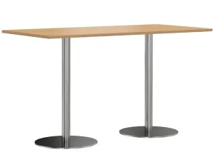 DD Verse Polished Stainless Steel Base High Table thumbnail 1