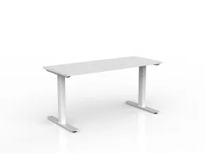 OL Agile Fixed Height Desk – White Top with White Frame thumbnail 7