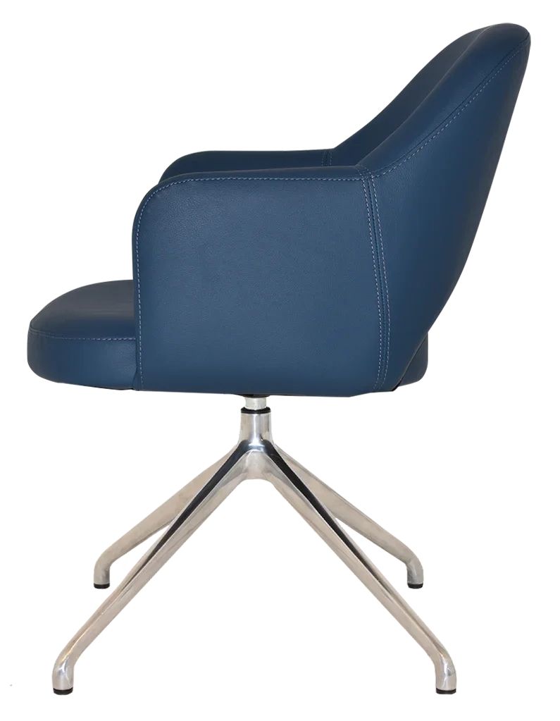 EZ ARM CHAIR ALBURY TRESTLE V2 POLISHED ALUM