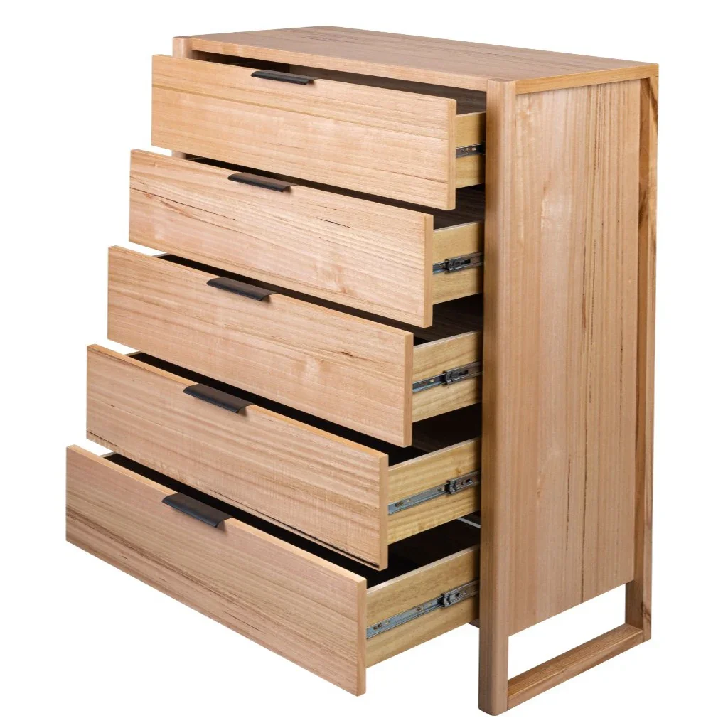 VI Perisher Solid Timber Queen Bed, Tallboy & Bedsides Set