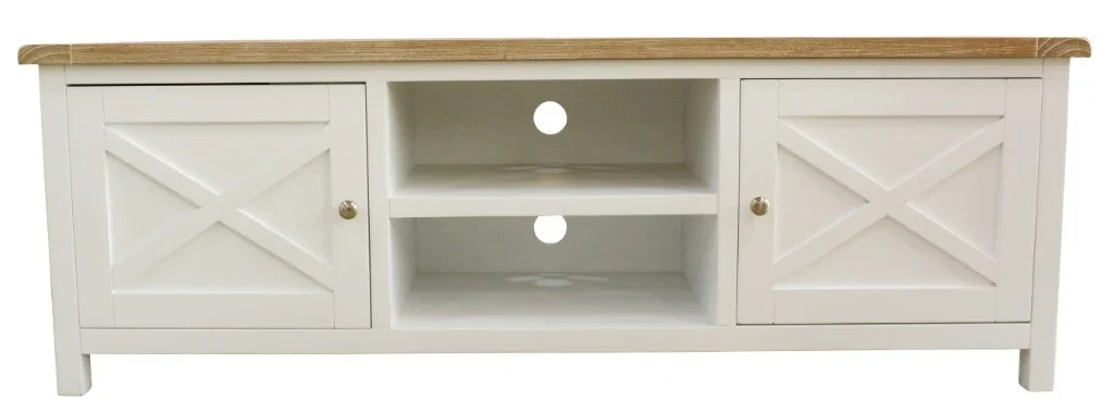 VI Shellwood Solid Timber 2 Door 2 Niches TV Unit