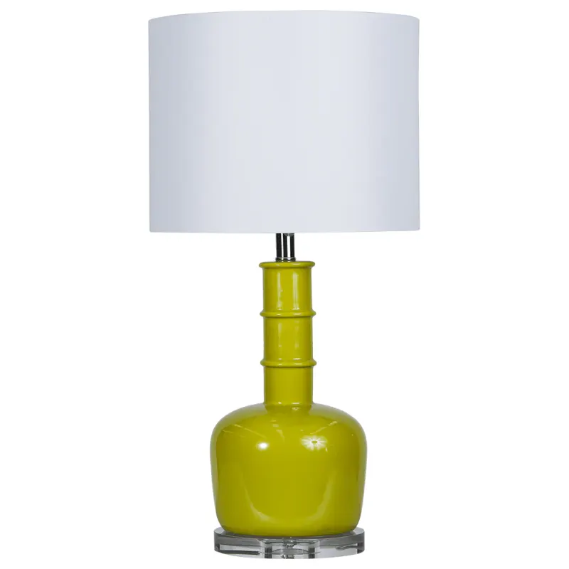 SH Ashley Ceramic Base Table Lamp - Green