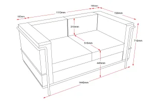 RL Space PU Upholstered 2 Seater Lounge thumbnail 4