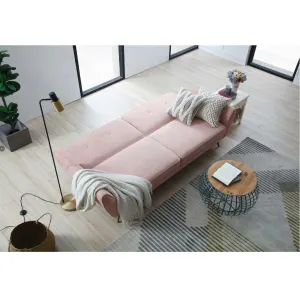 HE Elena Fabric Upholstered Metal Leg 3 Seater Sofa Bed thumbnail 7