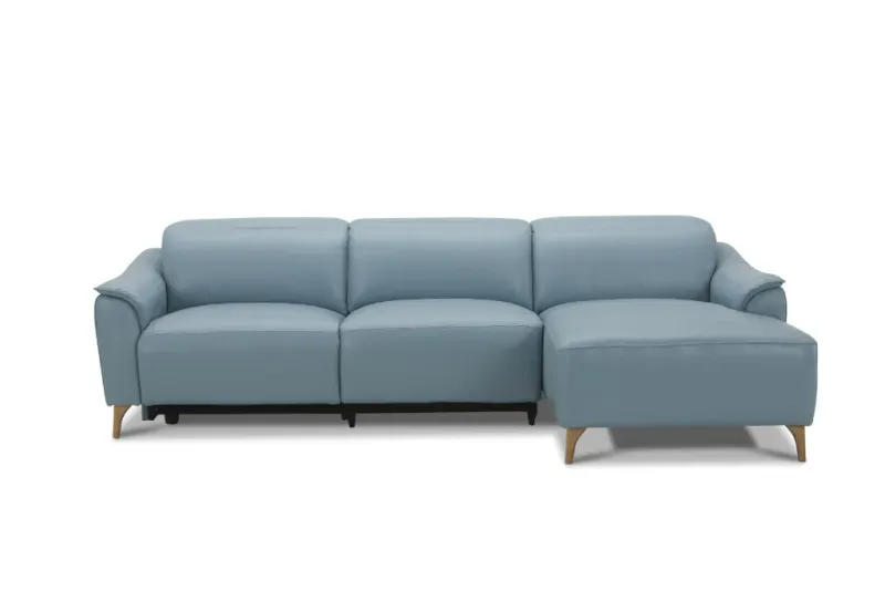 VI Darcy 2 Seater Leather Electric Recliner Lounge with Chaise