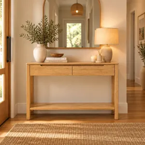 MD Laura Solid Timber 2 Drawer Hall Table thumbnail 2