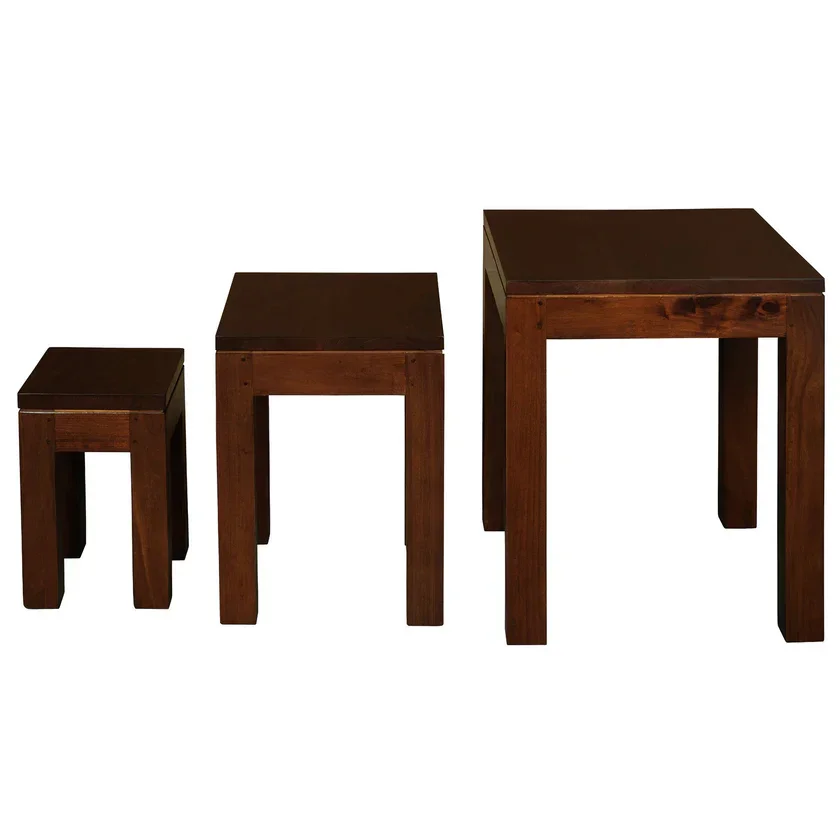 CT Amsterdam Solid Mahogany Timber Nest of Tables