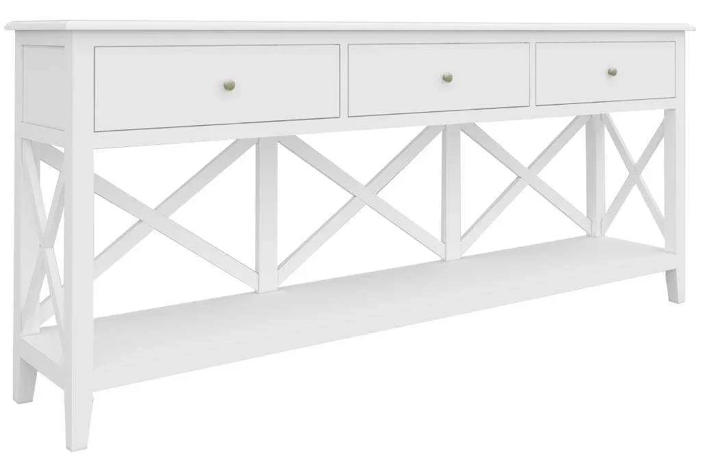 VI Hamilton Solid Timber Framed 3 Drawer Hall Table