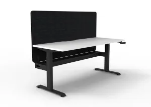 RL Boost Crank Single User Height Adjustable Workstation with Black Eco Panel Screen thumbnail 4