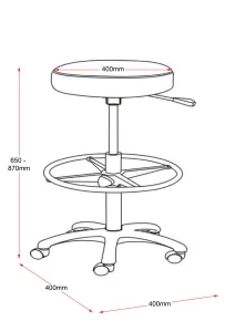 RL DS PU Upholstered Drafting Stool thumbnail 2