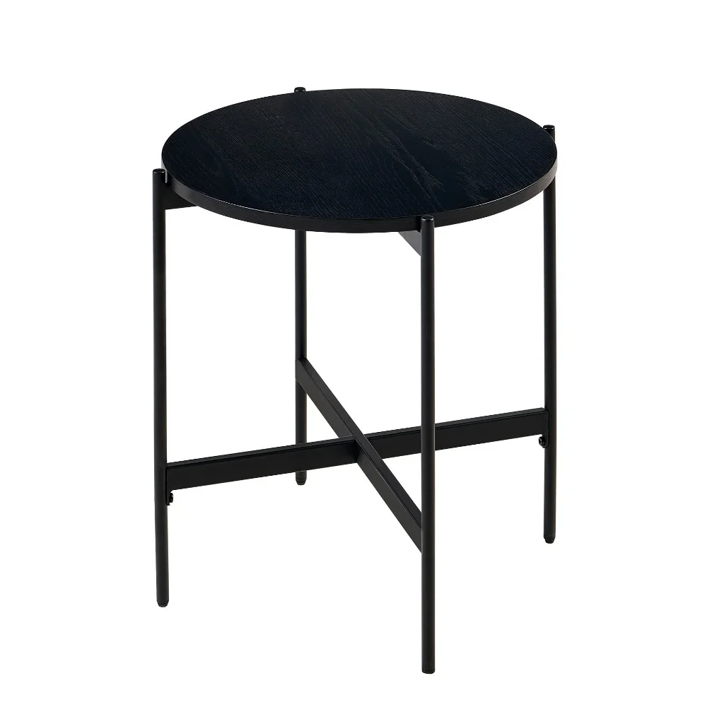 VI Stage MDF Top Metal Legs Round Lamp Table