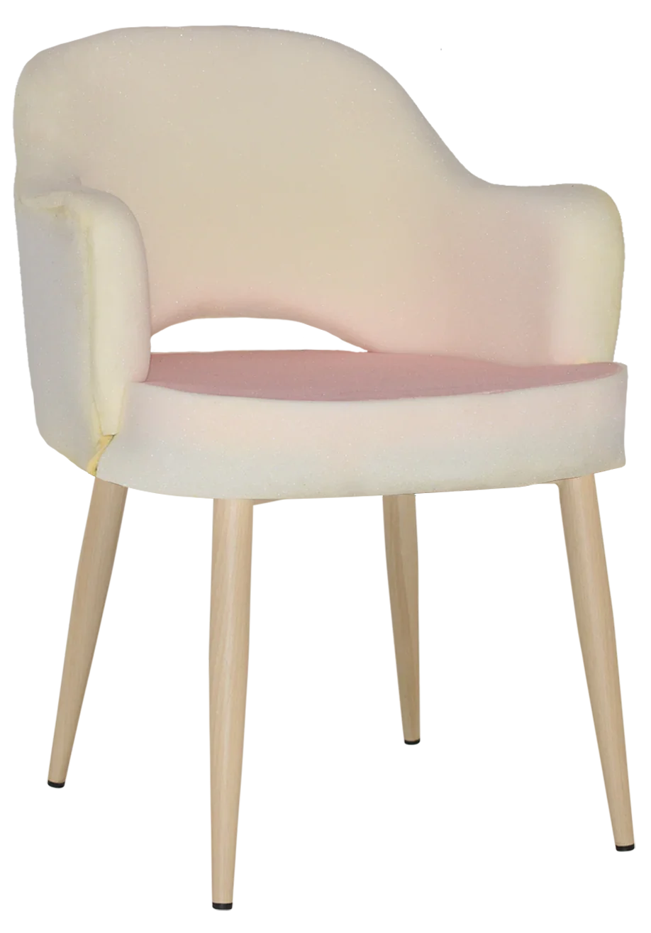 EZ Albury Birch Colour Metal Leg Upholstered Hospitality Dining Armchair