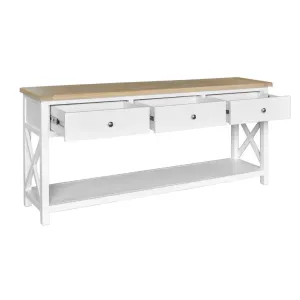 VI Shellwood Solid Timber 3 Drawer Console Table thumbnail 4