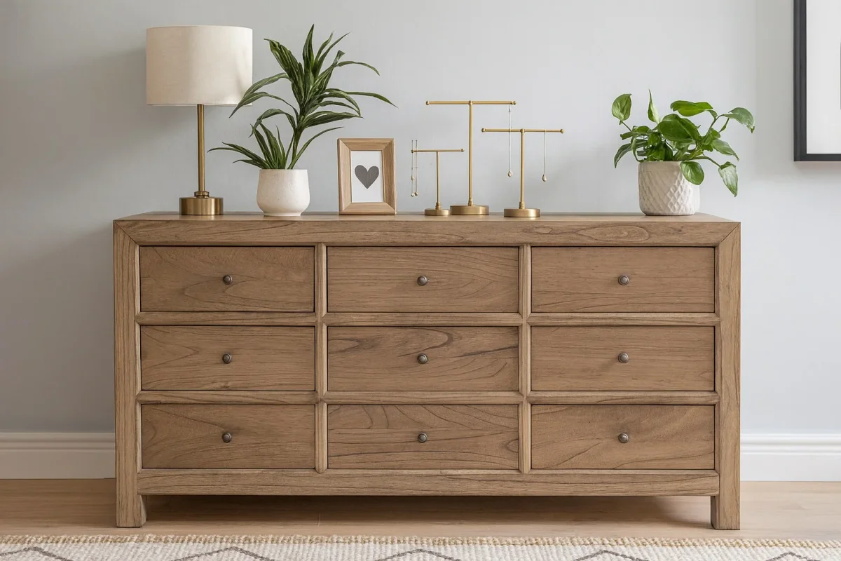 CR Evan Solid Timber 9 Drawer Chest
