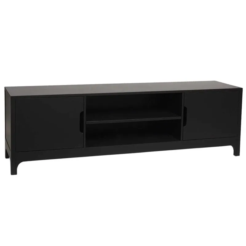 SH Ankara Entertainment Unit with 2 Doors and 2 Niches - Black