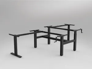 OL Agile Winder Height Adjustable 90° Shared Workstation Frame thumbnail 5