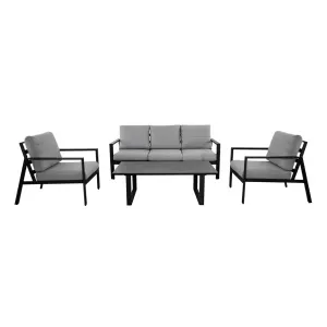 VI Reed Aluminium 3 + 2 Seater Outdoor Sofa with Coffee Table Set thumbnail 2