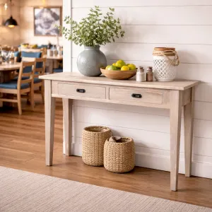 MF Hampton Solid Timber 2 Drawer Hall Table thumbnail 2