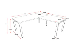 RL Infinity Profile Leg Desk with Return thumbnail 3