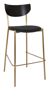 EZ STOOL MARCO BRASS - BLACK - UNUPHOLSTERED thumbnail 18