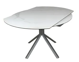 VI Riff Metal Leg Ceramic Top Extandable Dining Table thumbnail 8