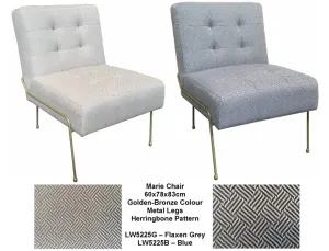 MF Marie Fabric Upholstered Metal Leg Lounge Chair thumbnail 5