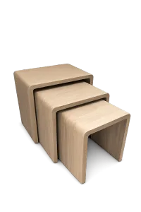 VI Farrah MDF 3 Piece Nest of Coffee Tables thumbnail 1