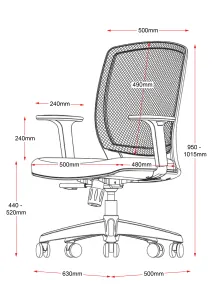 RL Hartley Medium High Mesh Back Operator Chair thumbnail 5