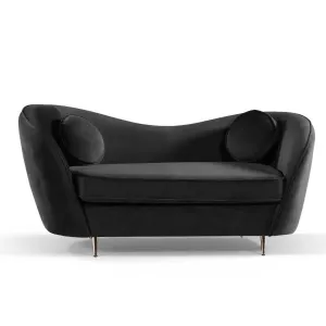 BT Claudia 2 Seater Sofa Grey, Black Velvet & White Bertoni Boucle thumbnail 3