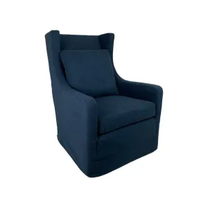 CR Wright Fabric Upholstered Swivel Chair thumbnail 3