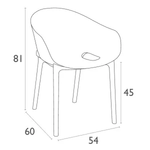 FL Sky Pro Hospitality Stacking Outdoor Dining Chair thumbnail 4
