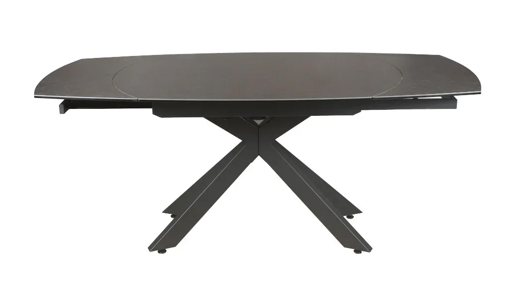 VI Kross Metal Leg Ceramic Top Extandable Dining Table