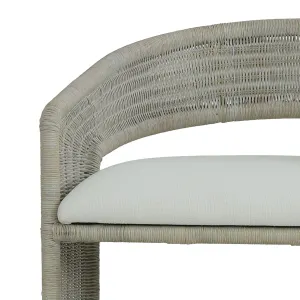 CR Hampton Natural  Rattan Fabric Seat Dining Chair thumbnail 11