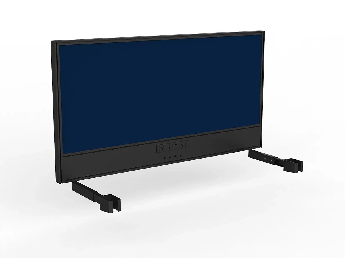 OL Studio Screen with Ducting for Agile Individual Desk – Breath Fabric with Black Frame thumbnail 16