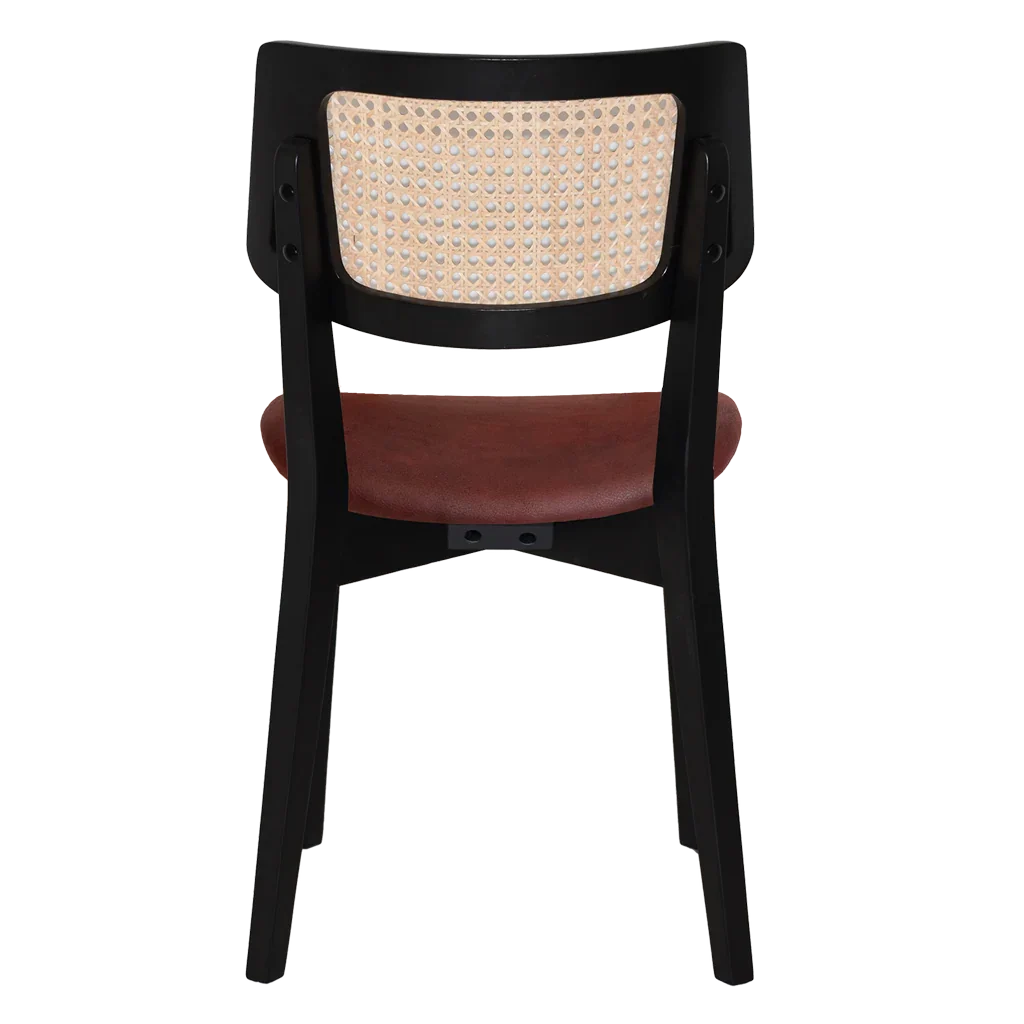EZ Phoenix Solid Timber Framed Rattan Back Hospitality Dining Chair