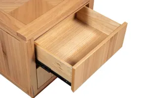 VI Highland Solid Timber 2 Drawer Bedside Table thumbnail 3