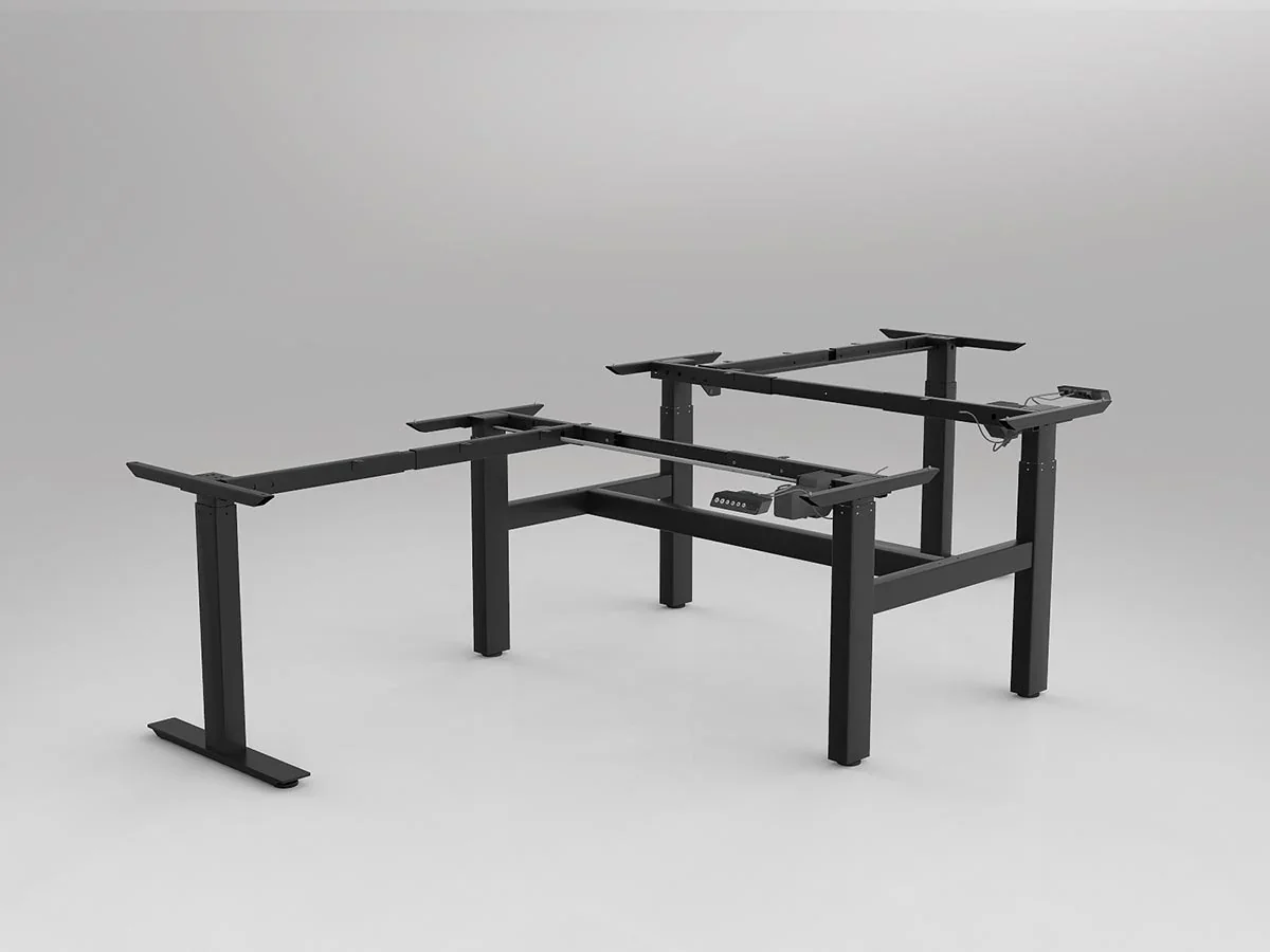 OL Agile Electric Height Adjustable 90° Shared Workstation Frame thumbnail 2