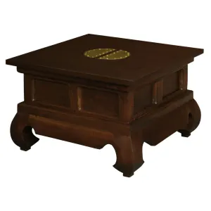 CT Dynasty Solid Mahogany Timber Square Side Table thumbnail 6
