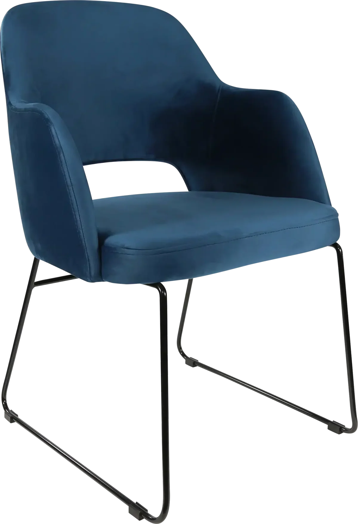 FL Sorbet Velvet Upholstered Sled Base Hospitality Chair