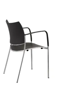 GP Element Upholstered Chair with Arms & Chrome Legs thumbnail 3