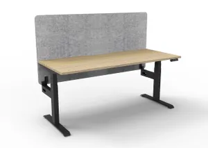 RL Boost Plus Motorized Height Adjustable Workstation with Grey Eco Panel Screen thumbnail 2