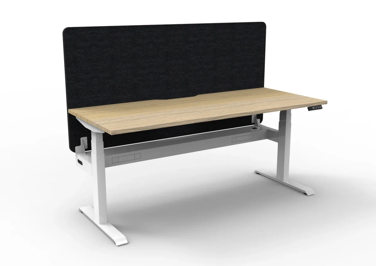 RL Boost Plus Motorized Height Adjustable Workstation with Black Eco Panel Screen
