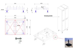 RL Go Metal Locker Stands thumbnail 5