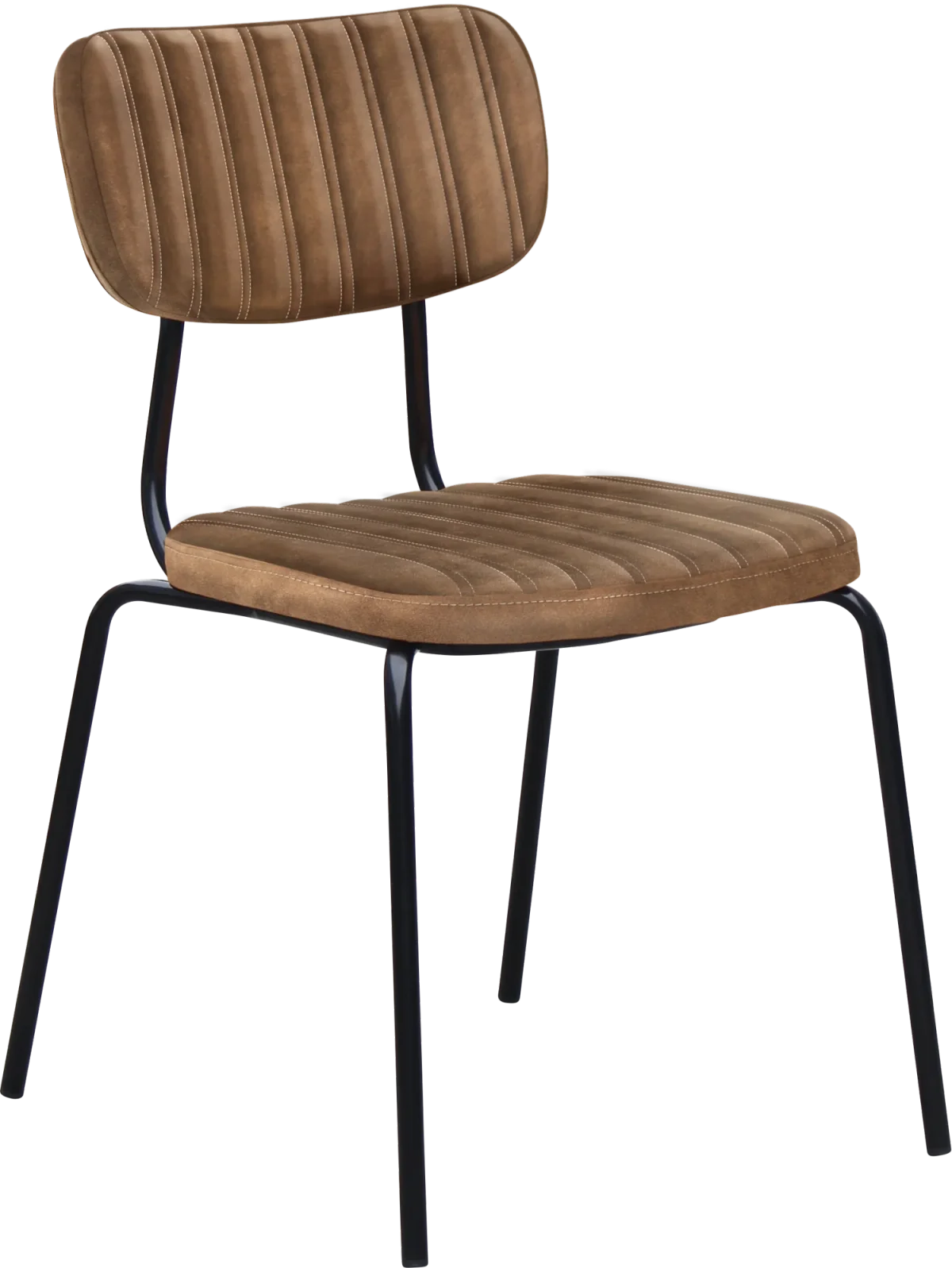 FL Tiramisu Premium Vinyl Upholstered Black Frame Function Chair