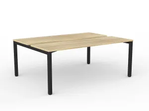 OL Axis 2-User Double Sided Workspace – Oak Top Black Frame thumbnail 8