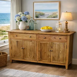 MF Honey Recycled Elm Timber 2 Drawer 4 Door Buffet - 180cm thumbnail 4