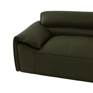 VI Zander Leather Upholstered 3 Seater Lounge thumbnail 3